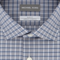 Micheal Kors Men's Slim Fit Airsoft Stretch Performance Check Dress Shirt Blue Size 15.5X34X35