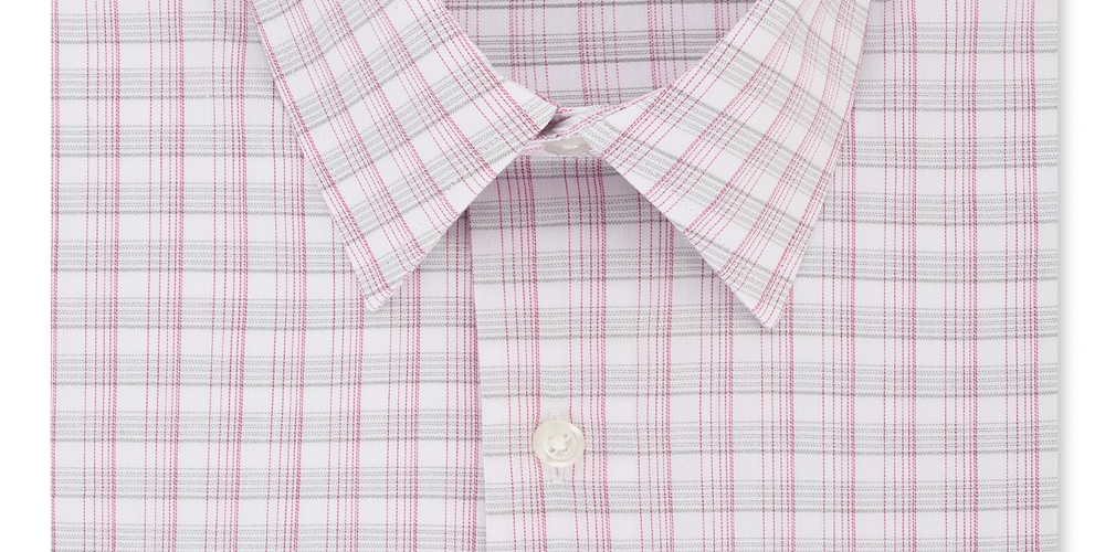 Van Heusen Men's Classic Regular Fit Wrinkle Free Performance Stretch Flex Collar Plaid Dress Shirt Gray Size 16.5X32X33