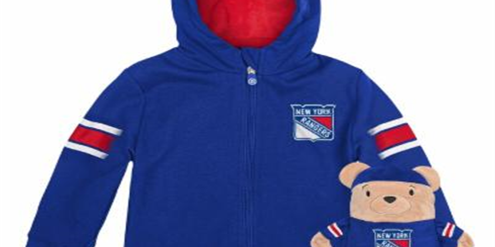 Cubcoats Boy's Toddler  New York Rangers 2-in-1 Transforming Full-Zip Hoodie & Soft Plushie Blue