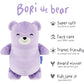 Cubcoats Toddler  Big Girl's Bori the Bear 2 in 1 Stuffed Animal Hoodie Purple