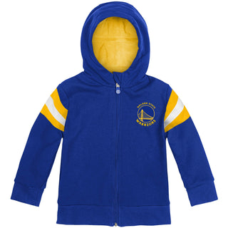 Cubcoats Boy's Toddler Golden State Warriors 2-in-1 Transforming Full-Zip Hoodie & Soft Plushie Royal