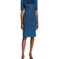 Anne Klein Women's Teal 3/4 Sleeve Knee Length Sheath Party Dress Blue Size 4
