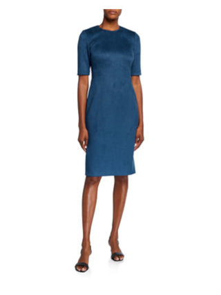 Anne Klein Women's Teal 3/4 Sleeve Knee Length Sheath Party Dress Blue Size 4