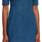 Anne Klein Women's Teal 3/4 Sleeve Knee Length Sheath Party Dress Blue Size 4