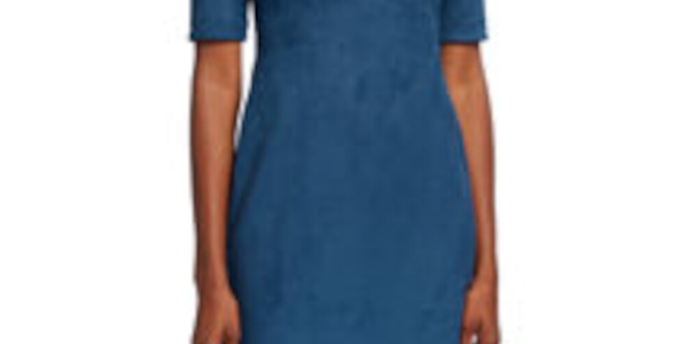 Anne Klein Women's Teal 3/4 Sleeve Knee Length Sheath Party Dress Blue Size 4