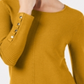 Alfani Women's Snap Detail Pullover Sweater Yellow Size Medium