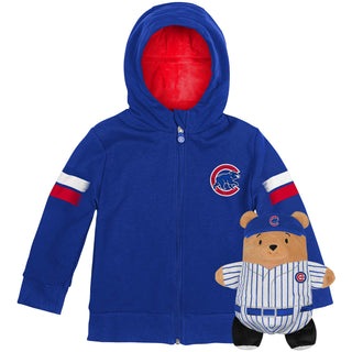 Cubcoats Boy's Toddler Chicago Cubs 2-in-1 Transforming Full-Zip Hoodie & Soft Plushie Royal