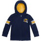 Cubcoats Boy's Toddler Los Angeles Rams 2-in-1 Transforming Full-Zip Hoodie & Soft Plushie Royal