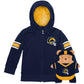 Cubcoats Boy's Toddler Los Angeles Rams 2-in-1 Transforming Full-Zip Hoodie & Soft Plushie Royal
