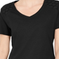 Karen Scott Women's Eyelet Shoulder V Neck Top Black Size Large