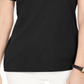Karen Scott Women's Eyelet Shoulder V Neck Top Black Size Large