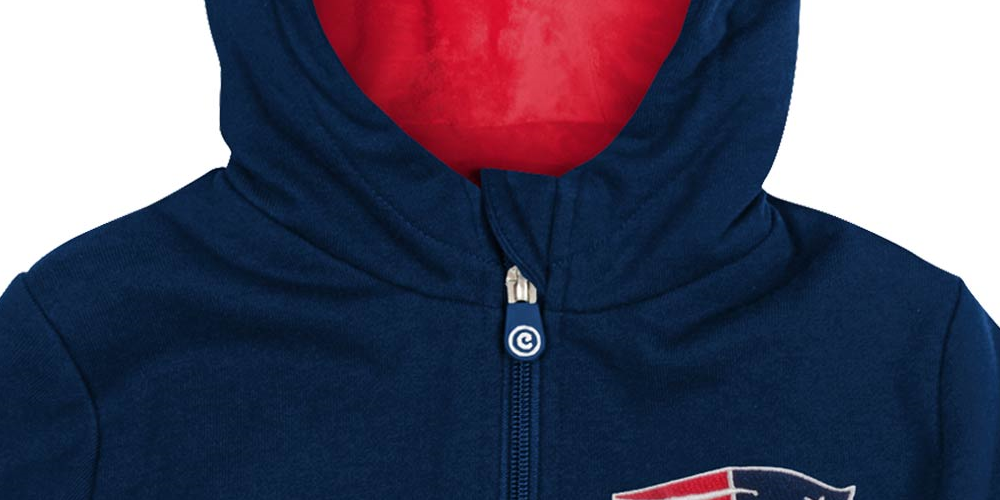 Cubcoats Boy's Toddler England Patriots 2-in-1 Transforming Full-Zip Hoodie & Soft Plushie Navy Size 6/7