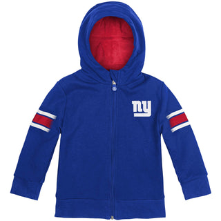 Cubcoats Boy's Toddler New York Giants 2-in-1 Transforming Full-Zip Hoodie & Soft Plushie Royal