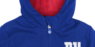 Cubcoats Boy's Toddler New York Giants 2-in-1 Transforming Full-Zip Hoodie & Soft Plushie Royal