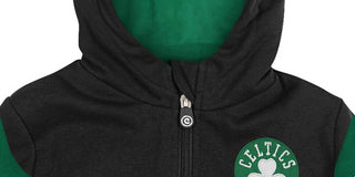 Cubcoats Boy's Boston Celtics Preschool 2-in-1 Transforming Full-Zip Hoodie & Soft Plushie Black