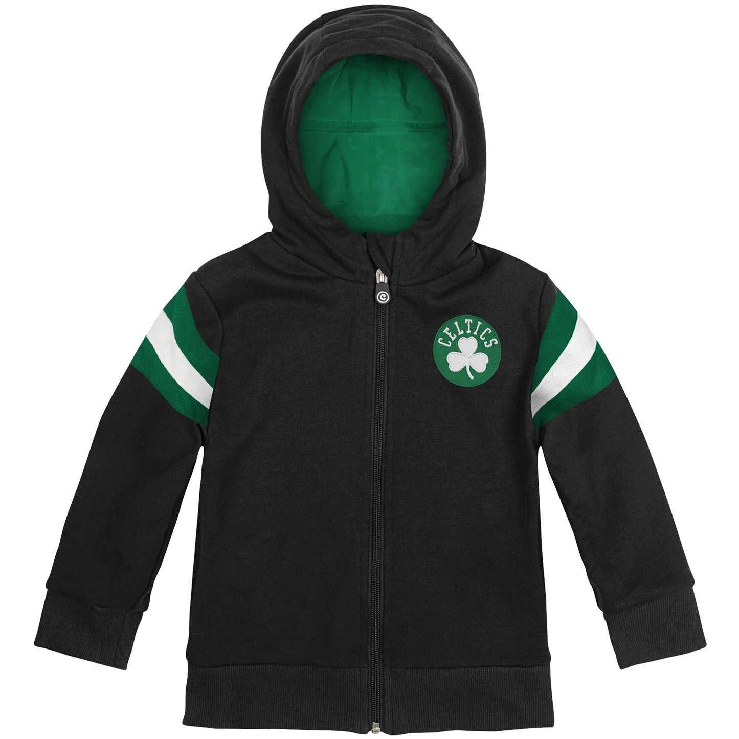 Cubcoats Boy's Boston Celtics Preschool 2-in-1 Transforming Full-Zip Hoodie & Soft Plushie Black