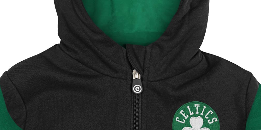 Cubcoats Boy's Boston Celtics Preschool 2-in-1 Transforming Full-Zip Hoodie & Soft Plushie Black