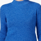 Karen Scott Women's Cotton Mock Neck Sweater Blue Size X-Small