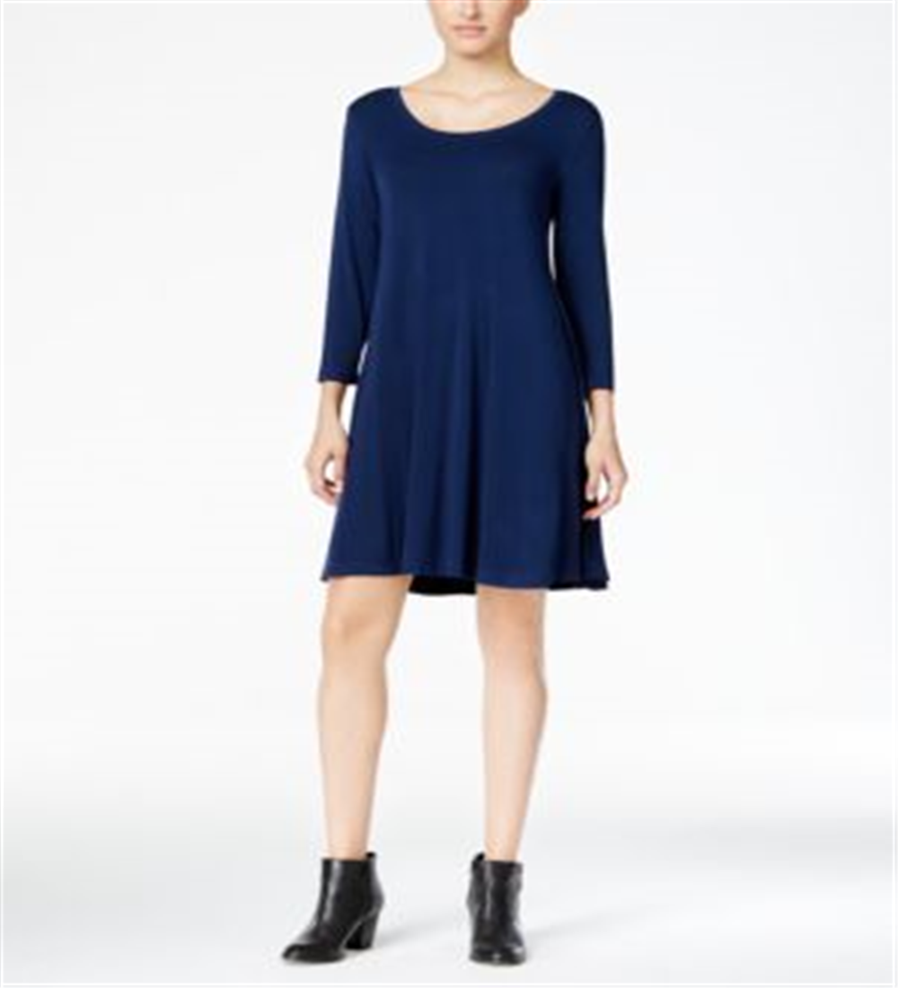 Style & Co Women's Swing Dress Blue Size X-Small
