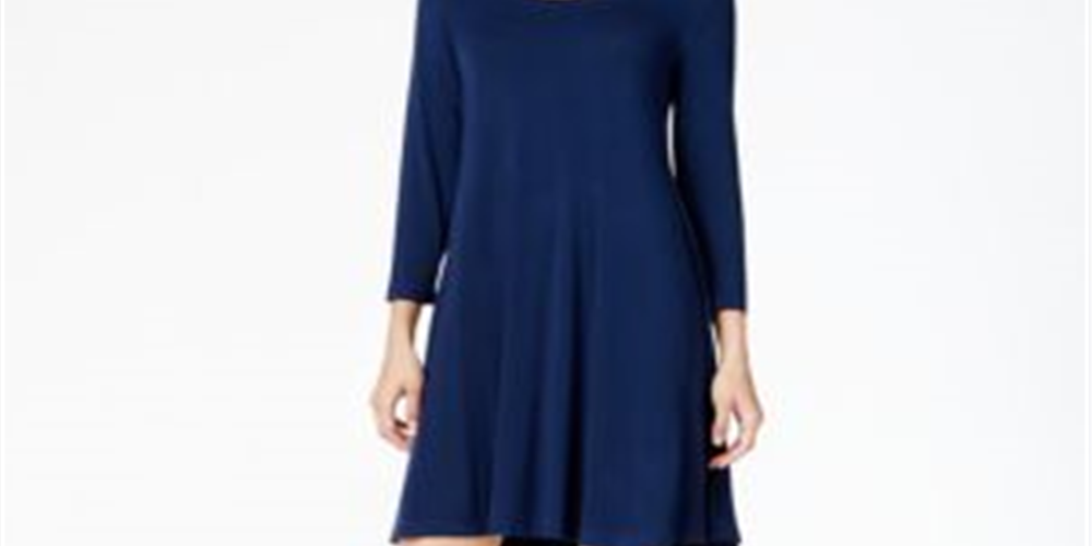 Style & Co Women's Swing Dress Blue Size X-Small
