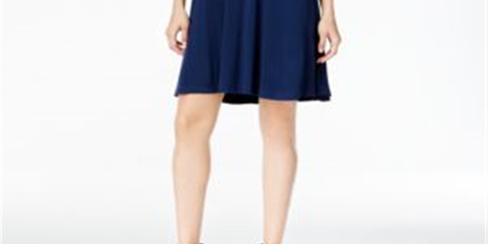 Style & Co Women's Swing Dress Blue Size X-Small