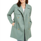 Charter Club Women's Classic Solid Trench Coat Green Size Medium