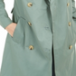 Charter Club Women's Classic Solid Trench Coat Green Size Medium