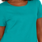 Karen Scott Women's Button Hem Scoop Neck Cotton Top Blue Size Small