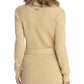 Michael Kors Women's Faux Fur Trim Cardigan Brown Size X-Small