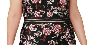 BCX Women's Trendy Plus Embroidered Fit & Flare Dress -Black  Size 22W