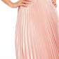 Anne Klein Women's Satin Shutter Pleat Maxi Skirt Pink Size X-Large