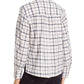 Rebecca Taylor Women's Plaid Cuffed Sleeve Collared Button up Top White Size Small