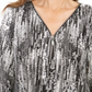 JM Collection Women's Printed Zipper Neck Tunic Black Size Small