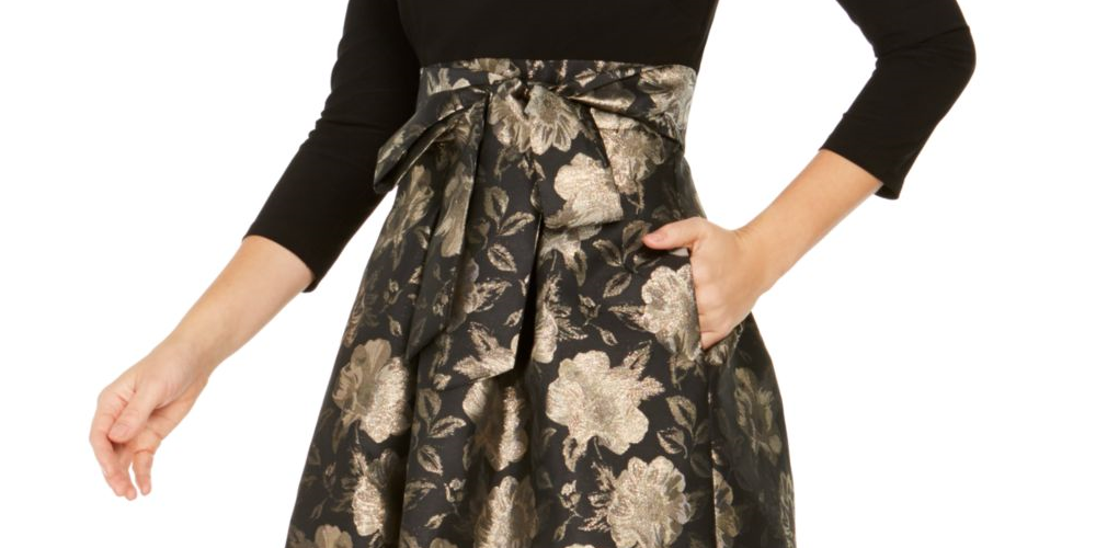 Jessica Howard Women's Long Sleeve Knee Length Dress Gray Size 8