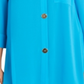 Alfani Women's Semi Sheer 3/4 Sleeve Blouse Blue Size Petite S/M