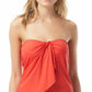 Vince Camuto Women's Riviera Solids Draped Bandini Top Red Size Medium