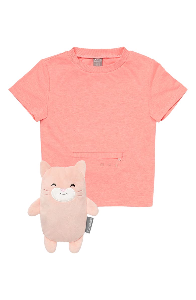 Cubcoats Toddler Girl's Kali the Kitty 2 in 1 Stuffed Animal T-Shirt Pink