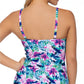Island Escape Women's Printed Tankini Swim Top White