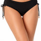 Anne Cole Women's Noire Side Tie Bikini Bottoms Black Size Large