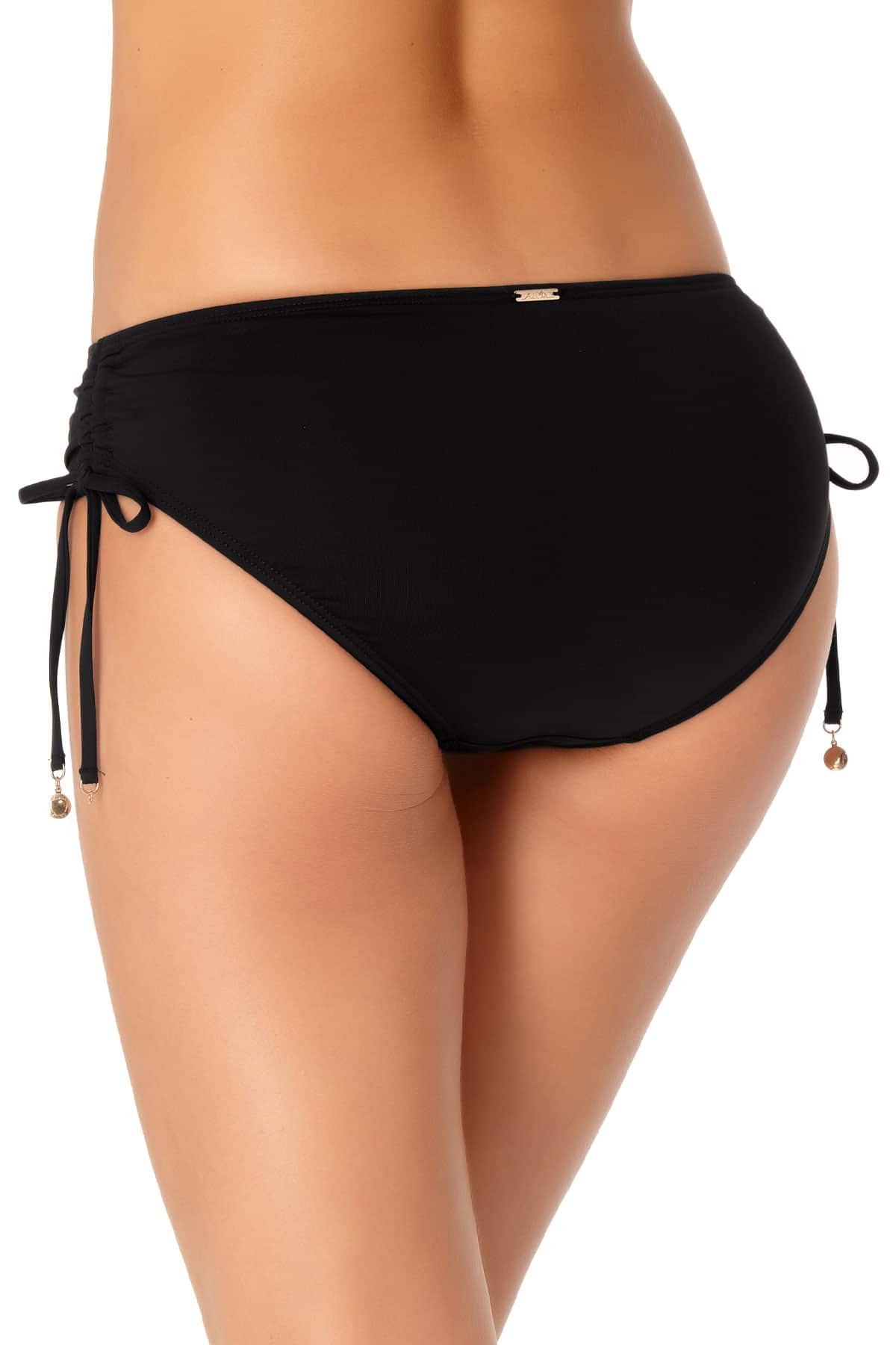 Anne Cole Women's Noire Side Tie Bikini Bottoms Black Size Large