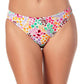 California Waves Women's Hipster Scoop Bikini Swim Bottoms White Multi Size Medium