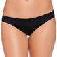 Salt + Cove Junior's Solid Side-Tab Hipster Bikini Bottoms Swimsuit Black