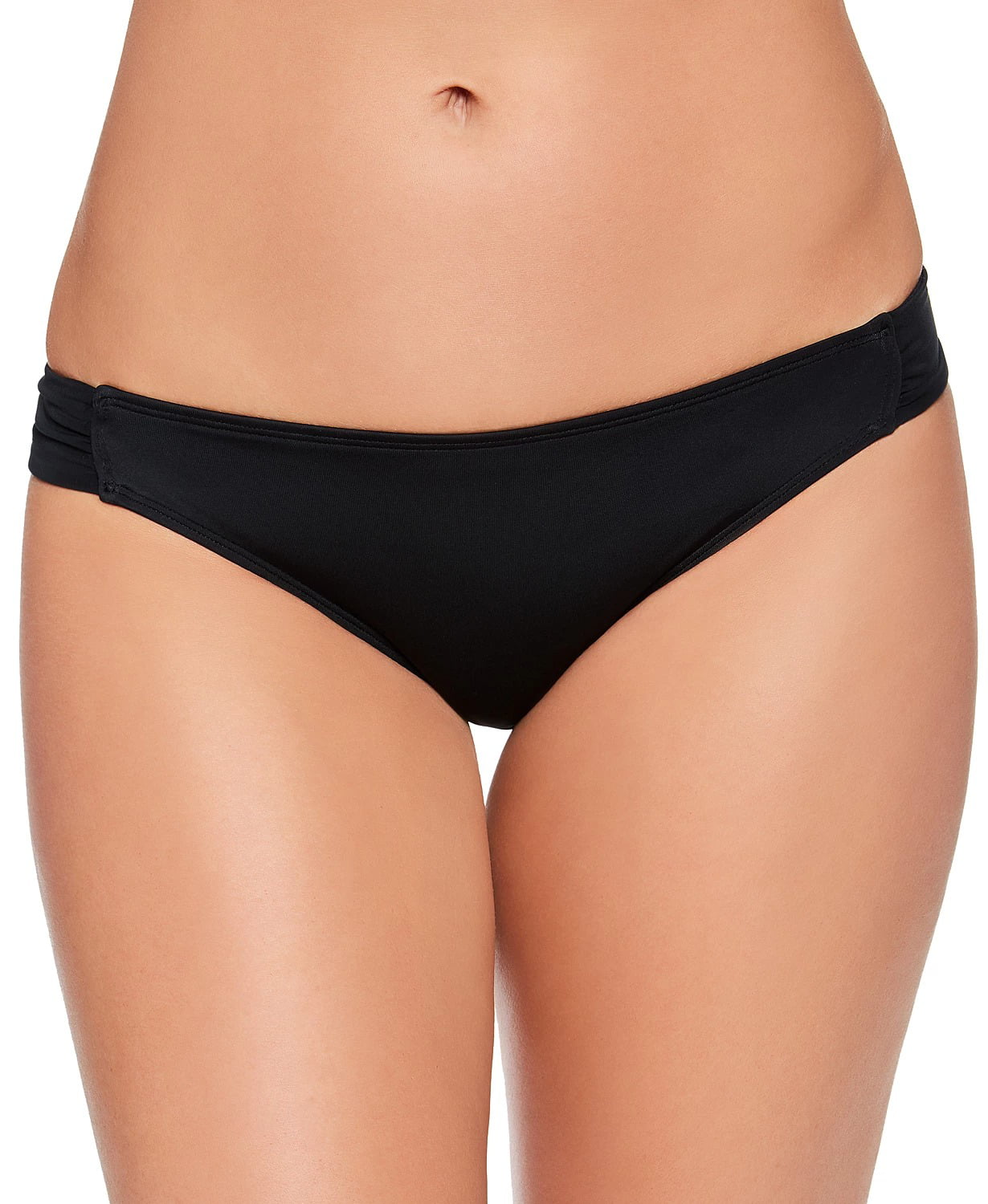 Salt + Cove Junior's Solid Side-Tab Hipster Bikini Bottoms Swimsuit Black