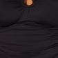 Michael Kors Women's Plus Ruched Halter Neck Tankini Black Size 18W