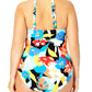Anne Cole Women's Floral Keyhole Removable Cups High Neck One Piece Swimsuit Multi Floral Size 16W