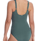 Anne Cole Women's Square Neck One Piece Green Size 8