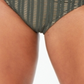 Bar III Women's Crochet Side Tab Hipster Bikini Swim Bottom Green