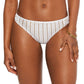Bar III Women's Crochet Side Tab Hipster Bikini Swim Bottom White
