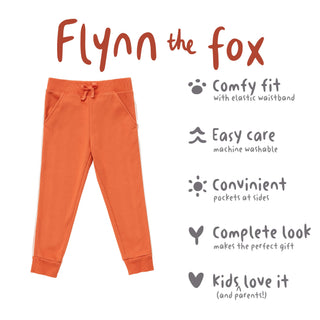 Cubcoats Kids Unisex Joggers Sweat Pants Matching Character Sets Orange Size10