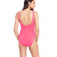 Ralph Lauren Women's Beach Club Solids Twist One Piece Swimsuit Pink Size 14